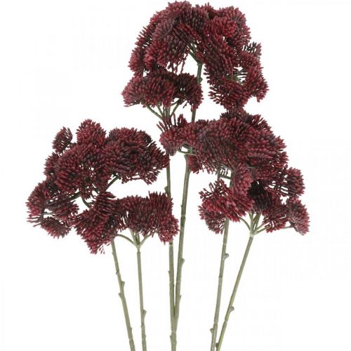 Artikel Sedum kunstig rød stonecrop efterårsdekoration 70cm 3stk