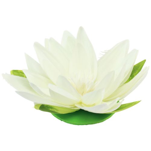 Floristik24 Kunstig åkandeblomst flydende borddekoration cremehvid Ø15cm 2 stk.