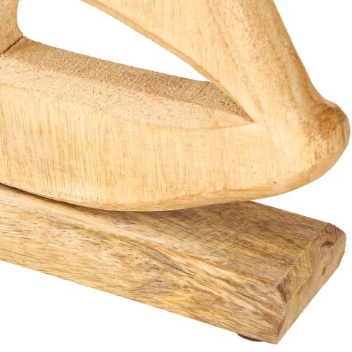 Artikel Sejlbåd Træ på Base Naturlig Borddekoration Maritime H42cm