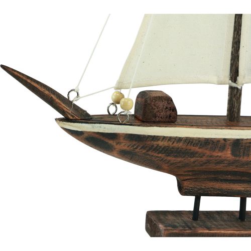 Artikel Sejlbåd dekoration skib fyrretræ brun 32×5×41cm