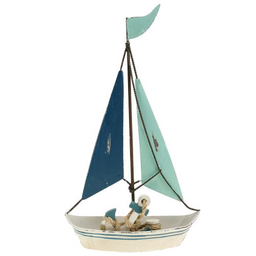 Floristik24 Dekorativ sejlbåd metal H26cm