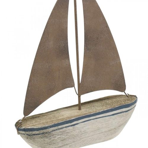 Floristik24 Deco sejlbåd træ rust maritim dekoration 16×25cm