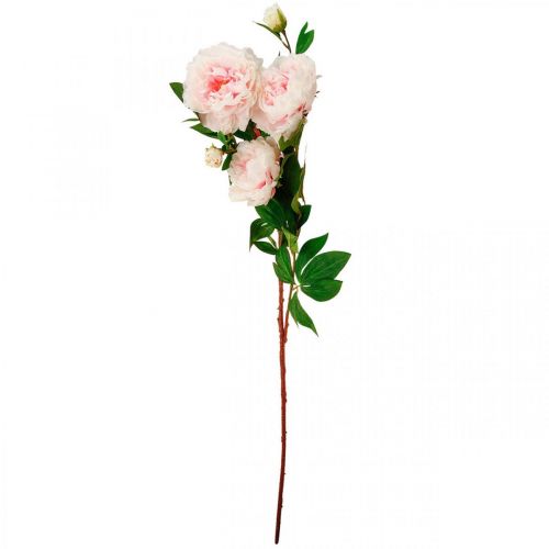 Artikel Silkeblomstpæon kunstig lys pink, hvid 135cm