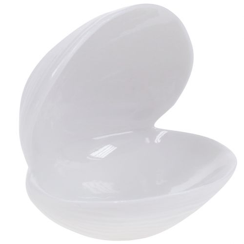Floristik24 Sæbeskål skal 12cm x 10,5cm x 11cm hvid