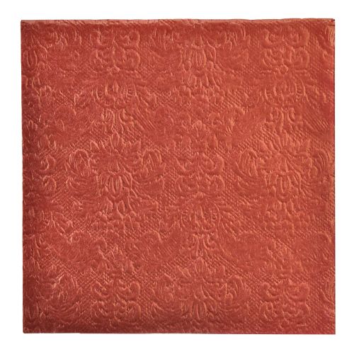 Artikel Servietter Bordeaux Prægede Ornamenter 33x33cm 15stk