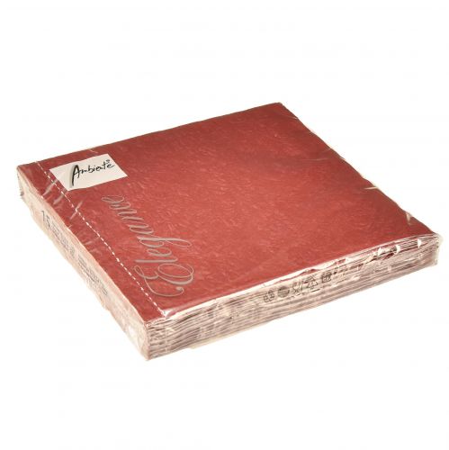 Artikel Servietter Bordeaux Prægede Ornamenter 33x33cm 15stk
