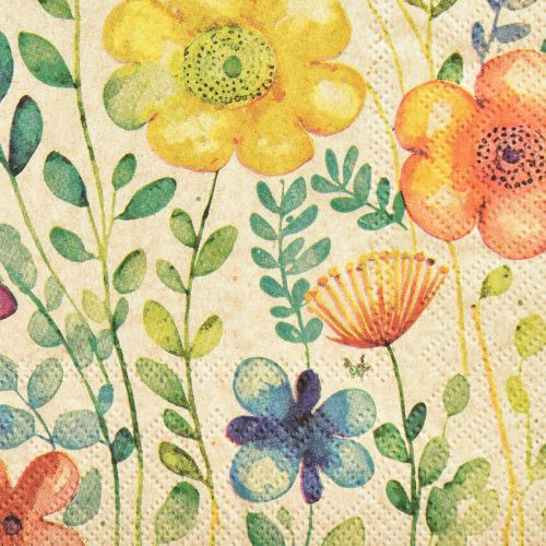 Floristik24 Servietter Forårssommerfugleblomster 33x33cm 20 stk