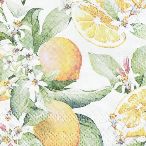 Floristik24 Servietter sommerbordsdekoration citrondekoration 25x25cm 20 stk