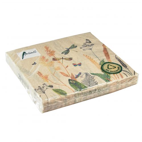 Artikel Servietter sommer eng guldsmede blomster 33x33cm 20 stk