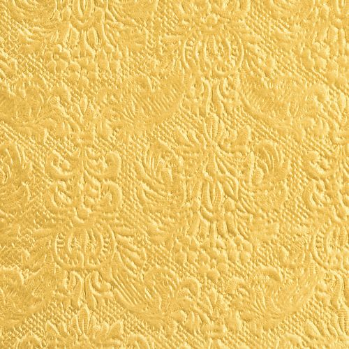 Artikel Servietter guld med prægede ornamenter 33x33cm 15 stk
