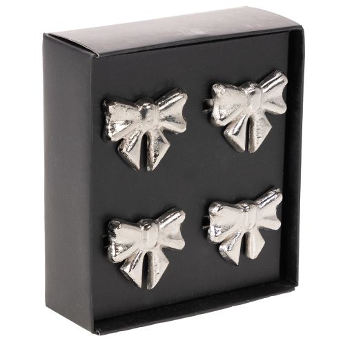 Servietring med sløjfe, metal,