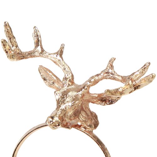 Artikel Servietringe rådyr metal borddekoration rose Ø3,5cm H 6,5cm 4stk