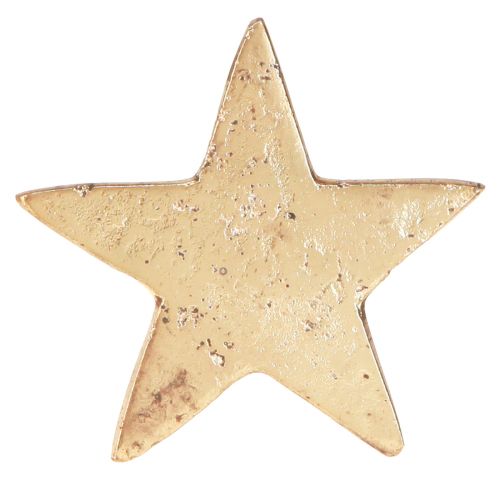 Floristik24 Servietringe stjerne guld antik look metal 6,5cm Ø4cm 4 stk