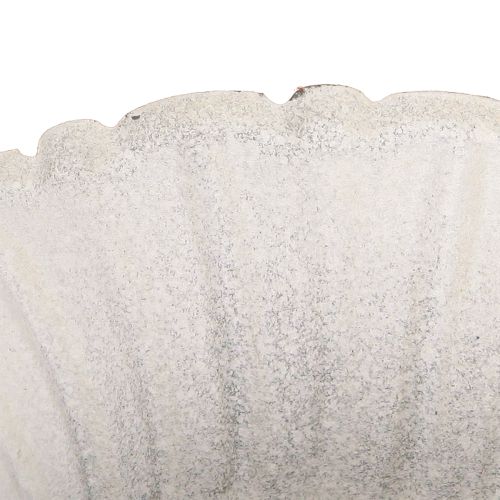 Floristik24 Shabby Chic Dekoration Metalkop Hvid Ø12cm H12cm