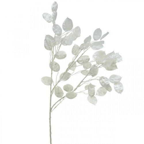 Dekorativ gren sølvblad hvid Lunaria gren kunstig gren 70cm