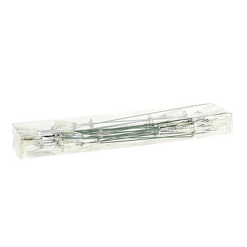 Artikel Nytårsaften dekoration champagneglas prop sølv 7,5 cm L27 cm 12 stk