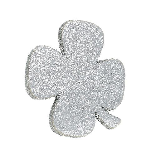Floristik24 Nytårsaften dekoration mix sølv med glimmer 4cm - 5cm 24 stk
