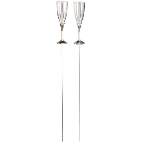 Artikel Nytårsaften dekoration til ophængning af champagneglas på en tråd H9,5cm 8 stk.