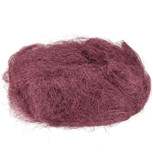 Floristik24 Sisal Rød Bordeaux Naturfiber Sisalfiber til Håndværk 300g