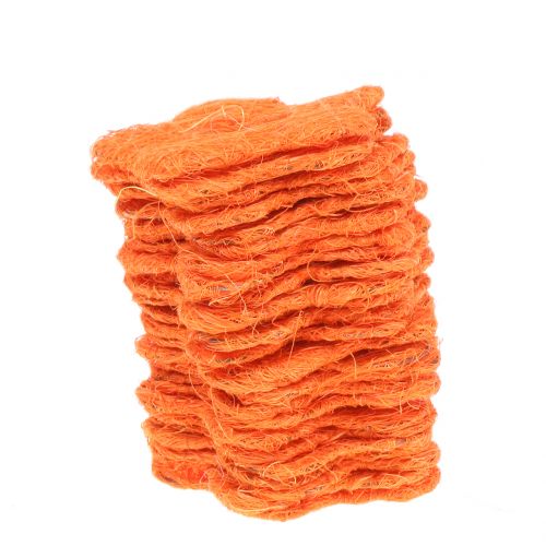 Floristik24 Sisal blomst orange Ø7,5cm 25 stk