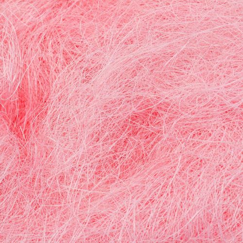 Artikel Sisal græs til håndværk, håndværksmateriale naturmateriale pink 300g