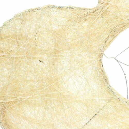 Artikel Sisal manchet hjerte bleget 20cm 10 stk