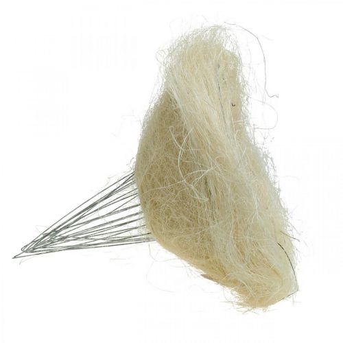 Artikel Buket blomster, sisal manchet bleget Ø25cm 6 stk