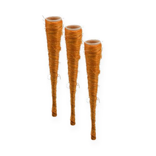 Sisal spids vase orange Ø1,5cm L15cm 20p