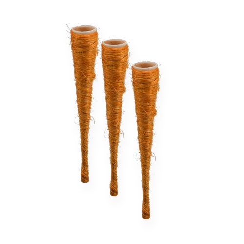 Floristik24 Sisal spidsvase orange Ø1,5cm L15cm 20 stk