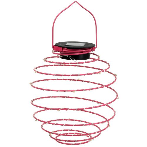 Artikel Solar havelampe pink 22cm med 25 LED&#39;er varm hvid