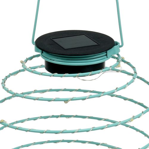 Artikel Solar havelampe turkis 22cm med 25 LED'er varm hvid