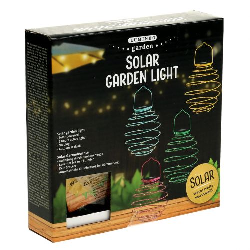Artikel Solar havelampe turkis 22cm med 25 LED'er varm hvid