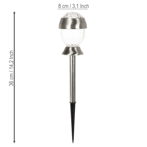 Solcellelampe Kugleform med Jordspyd 36 cm - Sæt af 4 | Floristik24.dk