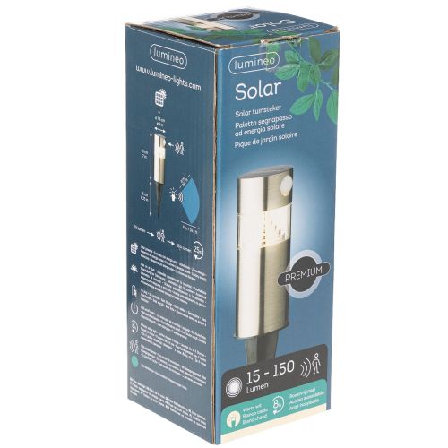 Solcellehavelampe med jordspyd og LED-belysning, 34 cm | Floristik24.dk