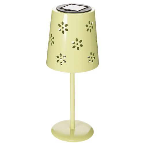 Solcelledrevet LED-bordlampe med blomsterdesign, stemningsfuld udendørsbelysning, 28 cm