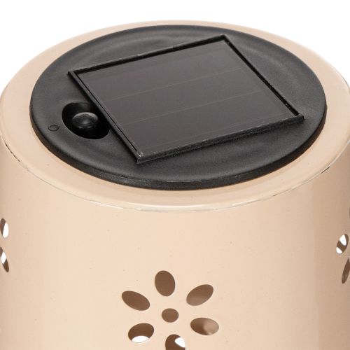 Artikel Bordlampe med blomstermønster, solcelledrevet, til romantisk havebelysning, 28 cm