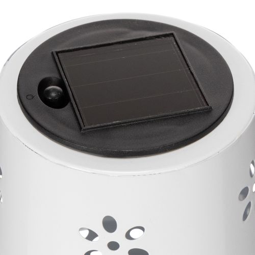 Artikel Solcelledrevet bordlampe med blomstermønster til belysning af altan, terrasse eller have, 28 cm