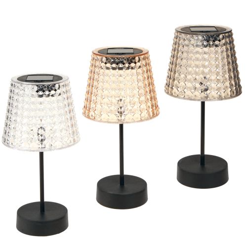 Floristik24 Solar bordlamper LED med timer klar brun H25cm 3stk