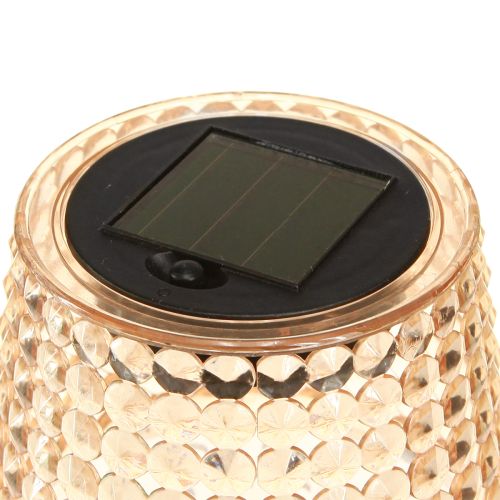 Floristik24 Solar bordlamper LED med timer klar brun H25cm 3stk