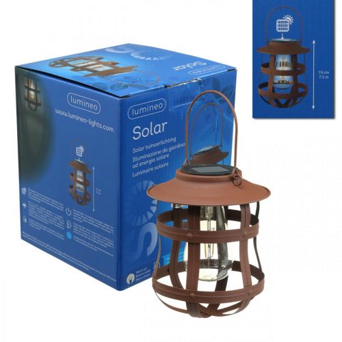 Floristik24 Dekorativ lampe, lampe til haven, solcelle lanterne varm hvid Ø15cm H18cm