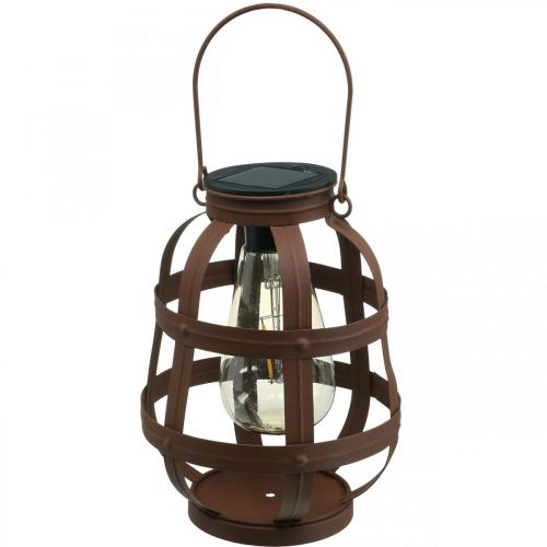 Floristik24 Solcellelampe, havelampe, dekorativ lanterne varm hvid Ø14,5cm H19cm