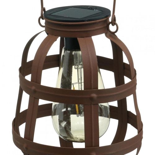 Floristik24 Solcellelampe, havelampe, dekorativ lanterne varm hvid Ø14,5cm H19cm