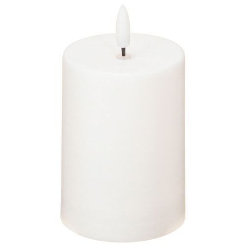 Floristik24 Solar Candle LED Candle with Timer White Warm White Ø7cm H12,5cm