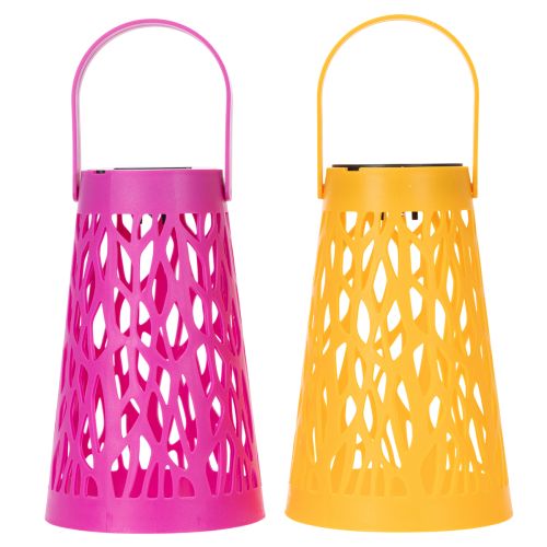 Artikel Solcellelanterne til udendørs brug, perfekt til hyggelige sommeraftener i haven og på terrassen, 26 cm, 2 stk.