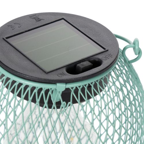 Artikel Solcellelanterne, dekorativ LED-belysning, energibesparende, ideel til udendørs brug, 12 cm