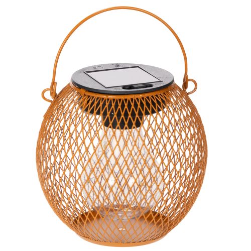 Floristik24 Solcelle-lanterne LED til stemningsfuld havebelysning i et attraktivt metaldesign, 12 cm