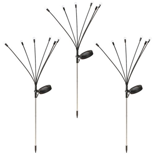 Floristik24 Solar lys udendørs LED stang lys varm hvid 70cm 3stk