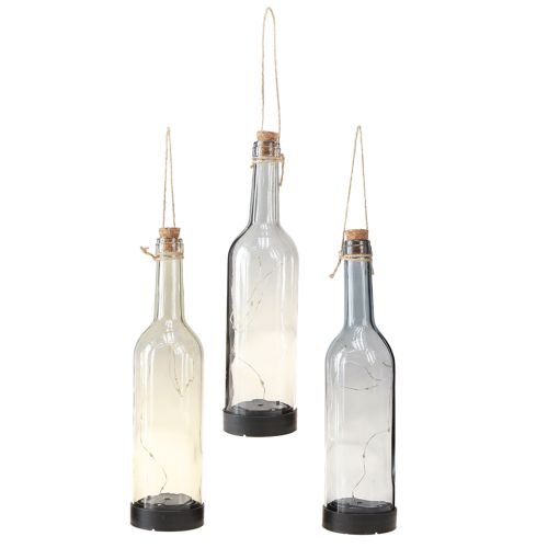 Artikel Solar lys udendørs solcelle LED flasker Ø7,5cm H31cm 3stk