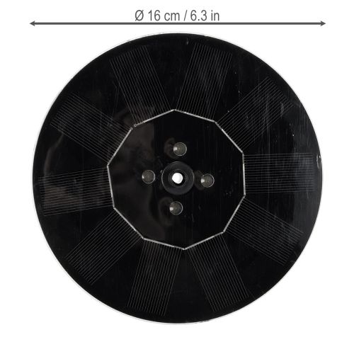 Artikel Solpumpe til havedamme, flydende dekorativ vandfunktion med LED, 16 cm
