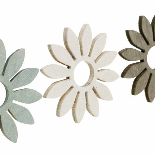Floristik24 Sommerblomster trædekoration blomster brun, lysegrå, hvid spredt dekoration 72 stk.